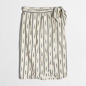 J.Crew Tulip Faux-Wrap Pencil Skirt in Ivory